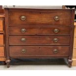 A 19th century mahogany secretaire chest of drawer