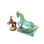 A Blue Mountain style horse, along with a model of