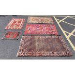 Five 20th century rugs/carpets, various sizes