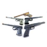 Five vintage pistols to include a Barnett Nitro 45