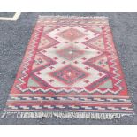 Turkish style geometric rug measuring 177cm x 126c
