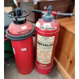 2 vintage fire extinguishers
