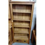 Oak bookcase with two drawers