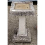 Reconstituted stone birdbath