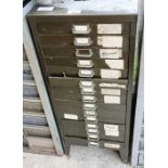 Vintage multidrawer filing cabinet