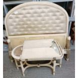 French style decorative painted double headboard &