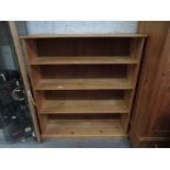 Modern pine open shelving unit