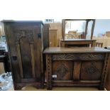 JC furniture Oak cabinet along with an Old Charm s