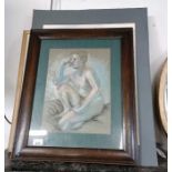 Collection of nude male sketches, some framed