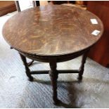 20th century detailed oak side table