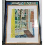 2 framed impressionist paintings