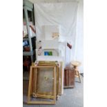 Large collection of various sized art canvases, fr
