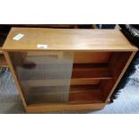 Mid 20th Century oak display cabinet with glazed d