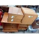 Collection of pine cabinets & other furniture item