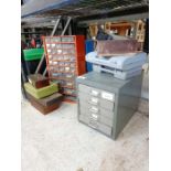 Vintage counter top multi drawer cabinet with pige