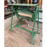 Green painted mangle by Ewbank with enamel top