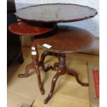 Victorian Mahogany tilt top table along with 2 oth