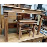 3 hardwood occasional/nest of tables