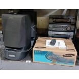 Sony LBT-XB50 sound system along with a box