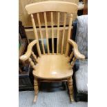 Large Beech rocking chair