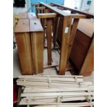 Pair of mid 20th century style teak bed frames inc