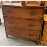 19th Century Mahogany chest with 3 long drawers