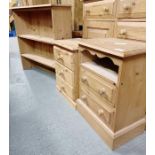 2 modern pine bedside cabinets along with a pine s