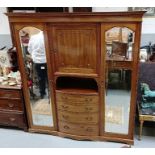 Edwardian mahogany wardrobe by "Maple & Co"