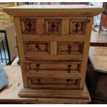 Rustic pine chest of drawers