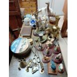 Brassware, collectors plates & other items