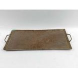 An early 20th century copper tray, stamped JP for