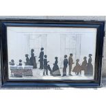 English school, early Victorian, family silhouette