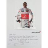 Autograph - Lewis Hamilton, British racing driver