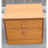 A mid century teak "Stag" bedside cabinet, 49cm hi