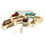 A collection of replica tin plate cars including P
