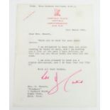 Autograph - Barbara Cartland - English Novelist -