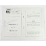 Autograph - John Gielgud - English Actor and Theat