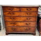A 19th century mahogany chest of two short