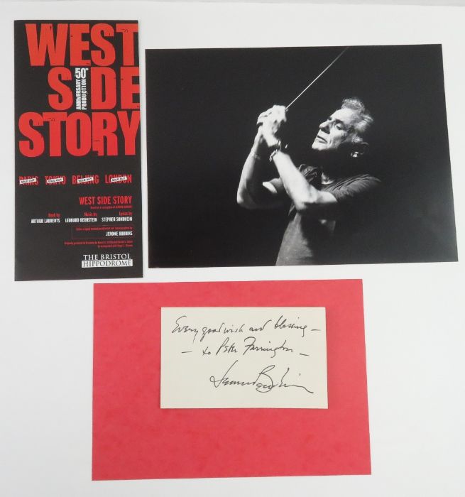 Autograph - Leonard Bernstein - American Composer