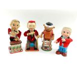 Vintage toys - Four battery operated models, to in