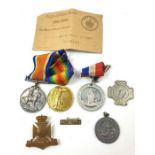 Two WWI medals - British War Medal and WWI Victory