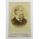 A 19th century Carte De Viste of Charles Dickens,