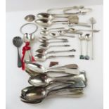 A set of six Georgian silver tea spoons, R & R Kea