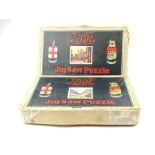 Two vintage wooden Chad Valley jigsaws, one of Bat