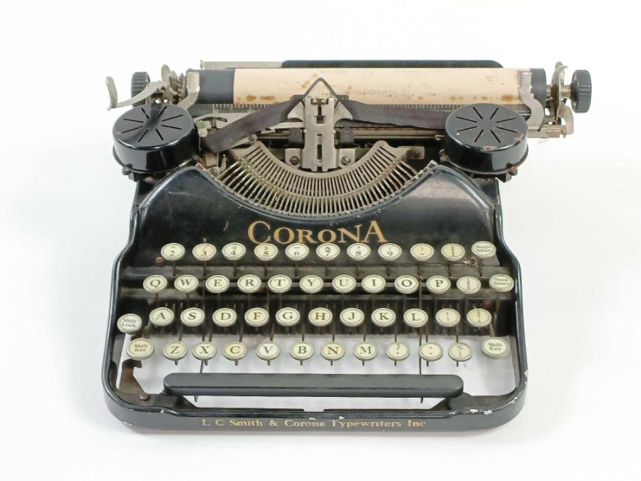 A 20th century black Corona typewriter