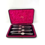 A cased set of six late Victorian silver Mappin an