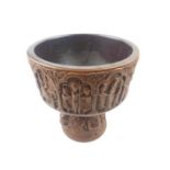 A 19th century L Hjorth heavy ceramic footed bowl,
