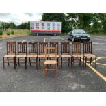9 rattan seated kitchen/dining chairs