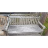 Wooden garden bench