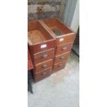 2 pine storage drawers/cabinets